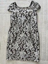 Calvin Klein Women's Sheath Dress Size 16 Embroidered Mesh Cocktail Formal .