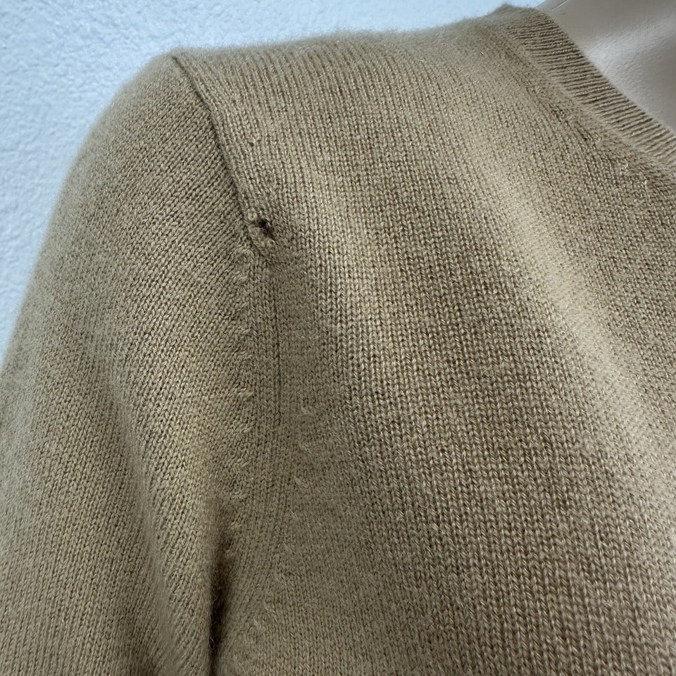 everlane sweater women size large slim fit brown camel 100 cashmere
