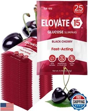 Elovate 15 Fast-Acting Glucose Packets - Quick Dissolving, Gluten-Free 15g of