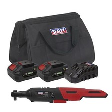 Sealey Cordless Ratchet Wrench 3/8"Sq Drive Kit 20V SV20 Series - CP20VRWKIT