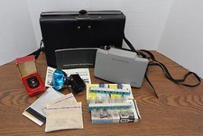VTG 1960s Polaroid Land Camera 103 Flashgun Kit with GE PR-22 Exposure Meter