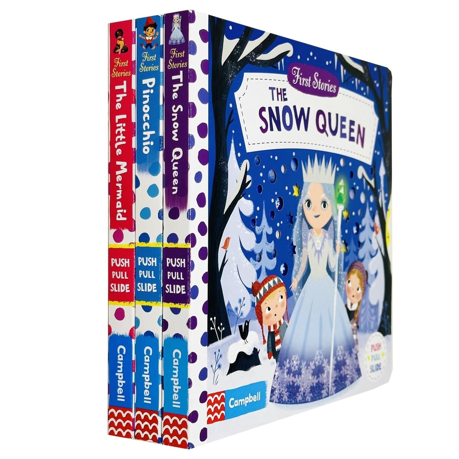 Campbell First Stories Collection 3 Books Snow Queen, Pinocchio, Little Mermaid