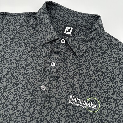 Footjoy Polo Shirt Mens XL Black Floral Performance NaturalLake Biosciences
