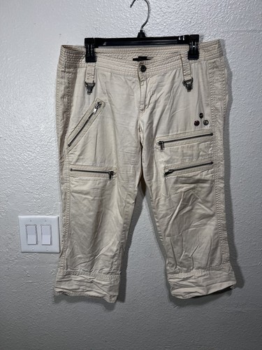 Khaki Damen-Cargohose Diesel geschnitten 5 Taschen Gr. 31
