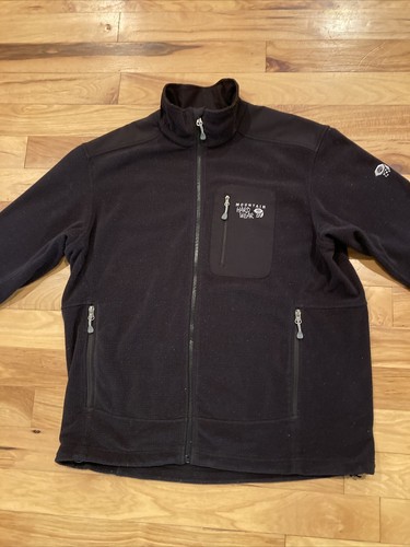 Mountain Hardwear Soft Shell Fleece Thermal Jacket Black Full Zip Men’s Size XL - Picture 3 of 12