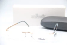 NEW SILHOUETTE SPX 5529 HC 6520 GOLD GREY AUTHENTIC FRAMES EYEGLASSES 52-17