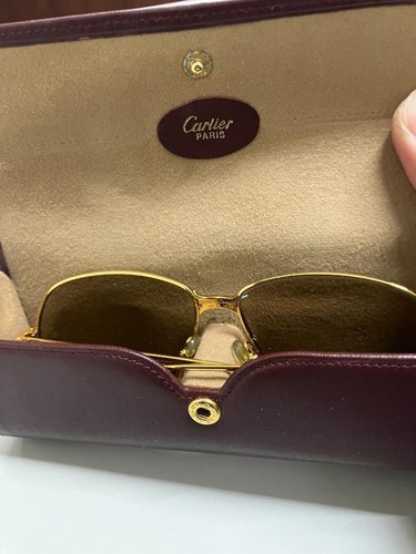 Cartier sunglasses gold frame Case included Eyewear Fashion Accessories a606 - Picture 3 of 10