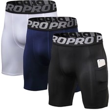 Men's Compression Shorts Running Training Fitness Gym Breathable Active Train