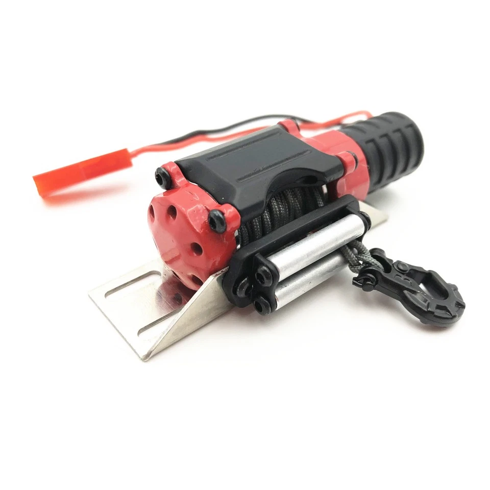 Cabrestante de advertencia de coche de radiocontrol 1/10 para SCX10 D90 D110 TF2 TRX4 TRX-4 KM2 RC Car Crawler D Foto 2 de 4