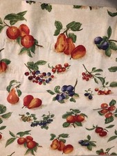 Longaberger Fabric Valance Fruit Medley 72"x18", Rod Pocket, Lined