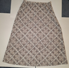 Jaclyn Smith Classics size 16 womens skirt geometric design USA made grey