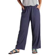 TOAD  CO. Womens Taj Wide Leg Ankle Pants XS True Navy Blue Pull-On Hemp NWT