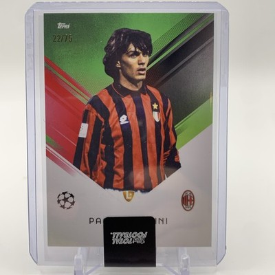 2024-25 Topps Total Football UCC Soccer Green Paolo Maldini 22/75