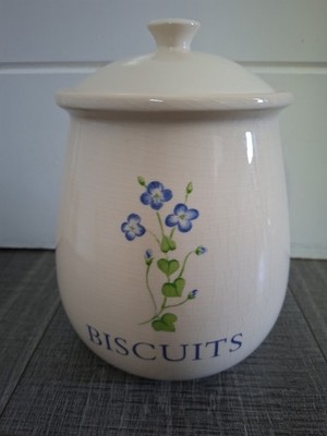 Vintage Jane Asher für Debenhams große Keksdose Keramik Blumen selten