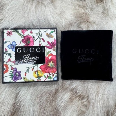 NEW GUCCI FLORA Silver Compact Mirror with Box – Floral Relief