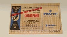 Biglietto Ticket stadio calcio partita serie A 81-82 Inter Catanzaro