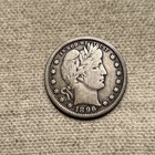 1896 Barber Silver Quarter, United States of America Silver 25C, Full LIBERTY