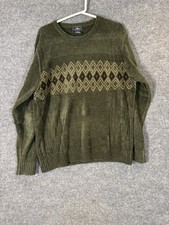 Dockers Pullover Sweater Men Size Large Green Acrylic Blend