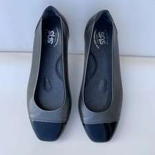 SAS Tripad Comfort Two-Tone Cap Toe Ballet Flats Leather Shoes Women's 8 W