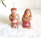 Antique Mosaic Handmade Glass Work Terracotta Tribal Couple Figure 2Pcs TC377