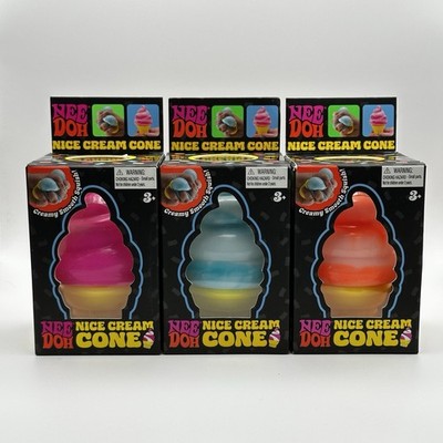 Schylling NeeDoh Nice Cream Cone Squishy Stress Reliever 100% AUTHENTIC