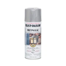 Rust-Oleum 7271830 Stops Rust Metallic Spray Paint, 11 oz, Silver