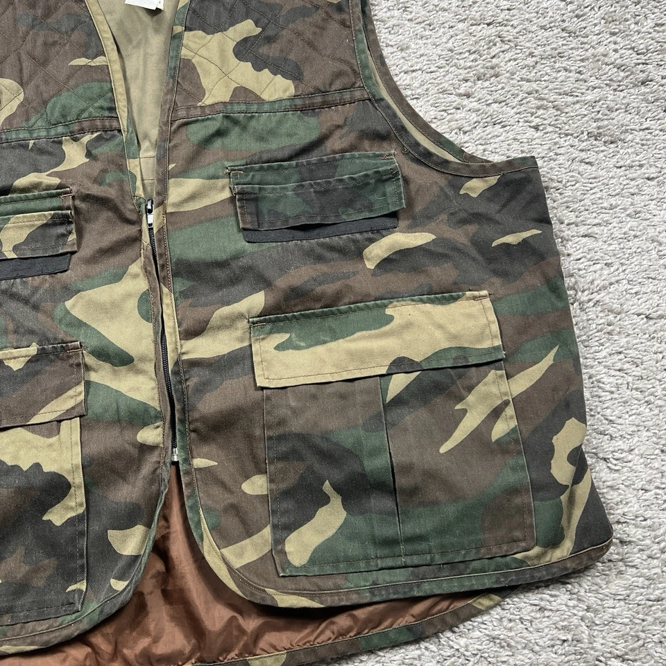 NORTHWEST TERRITORY Vest Men’s XL Hunting Camouflage Vintage Canvas Zip Up - Image 2 of 4