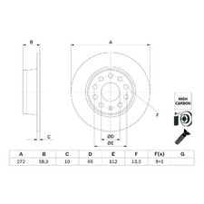 2x Bremsscheibe hinten für VW T-ROC A11 | 26214134