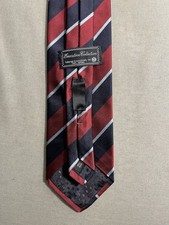 Tom James Executive Collection Men’s Silk Tie Repp Stripe Made in USA
