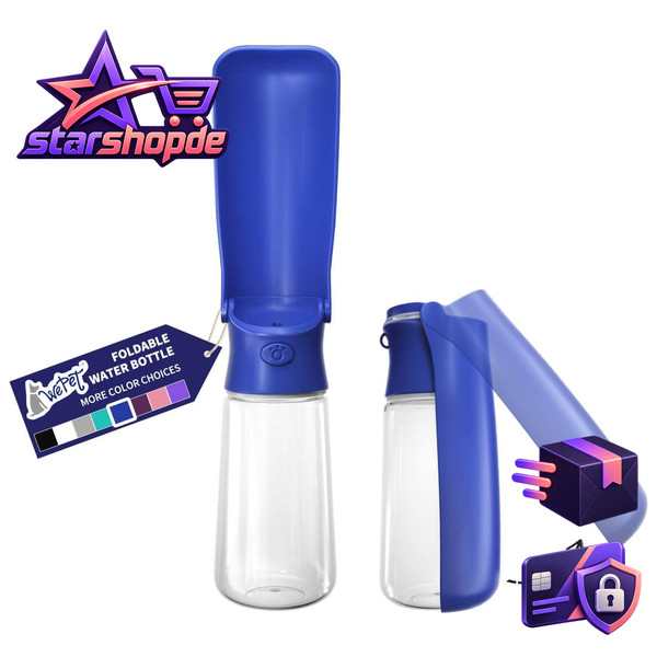 Hundetrinkflasche Faltbar 550Ml Auslaufsicher Bpa-Frei FüR Hunde Reisen Outdoor-image