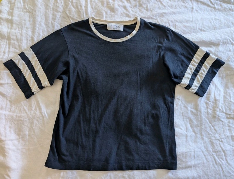 La Ligne Striped Boyfriend Tee Sz Xs