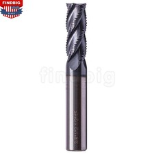 3/8" 4 Flute Carbide 1" LOC x 2-1/2" OAL Roughing End Mill - ALCrSiN Coated
