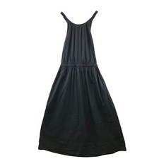New Gap Flare Maxi Dress Womens L Black Sleeveless Summer