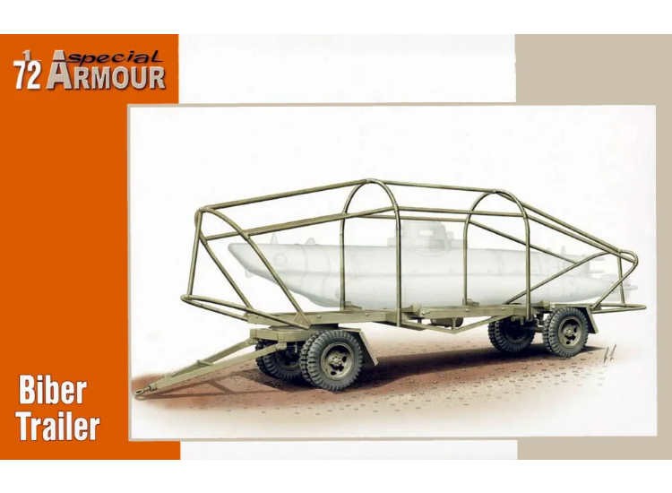Special Armour SAR72018 1/72 - Trailer For Biber German Midget Submarine