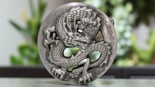    Fierce  Timeless   Vintage-Style Cutout Chinese Dragon Belt Buckle   