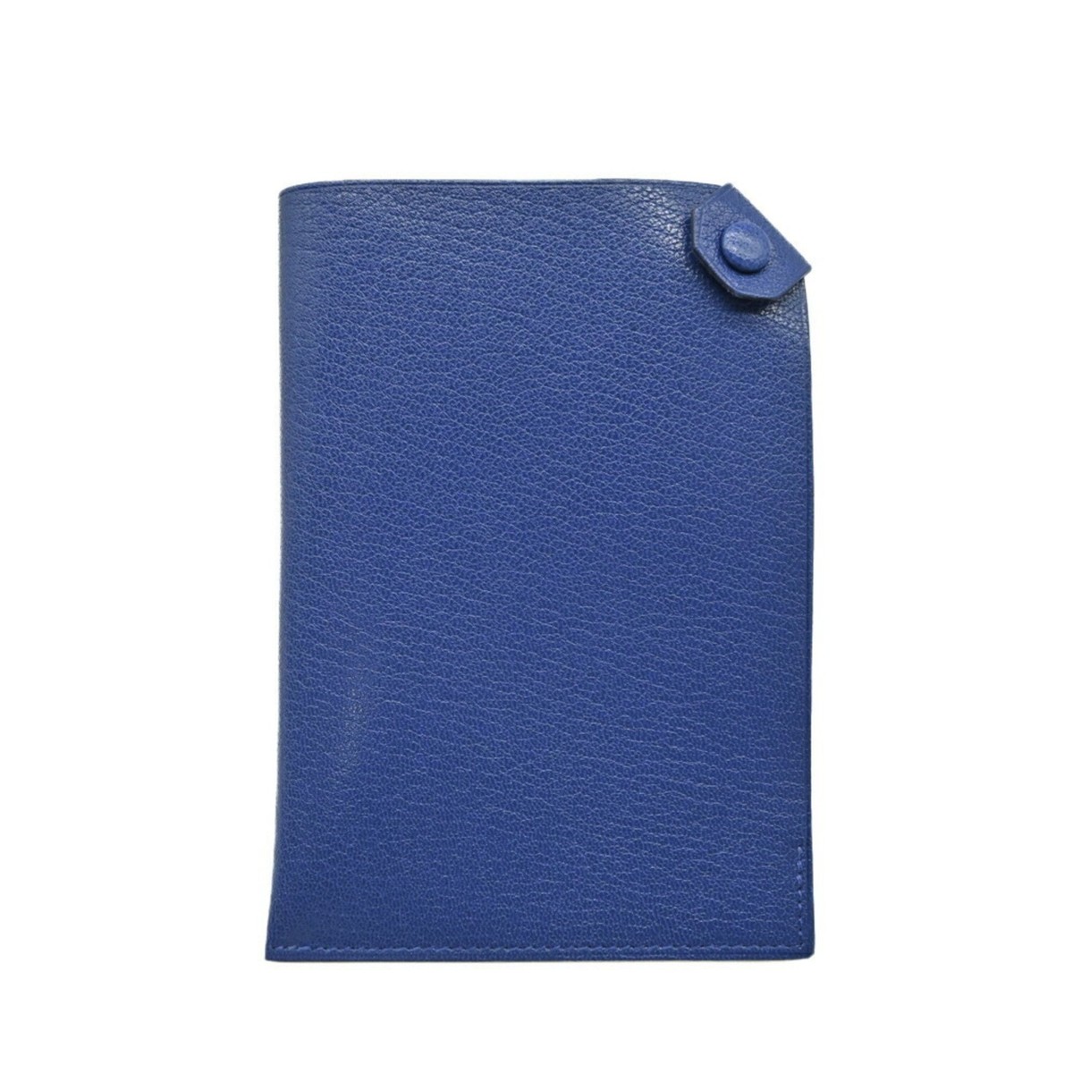 HERMES Tarmac PM Passport Case Chevre Leather Blue GZl19bfg
