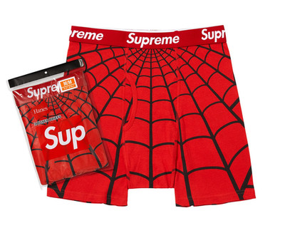 Supreme Spiderman Hanes Boxer Briefs (2 Pack) Red