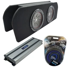 2015 - 2023 Ford Mustang Coupe Kicker CompR CWR12 Dual 12 Sub Box HA-A1500.1