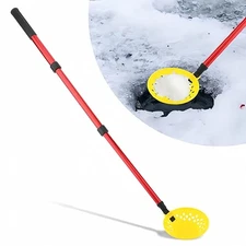 Winter Ice Fishing Scoop Skimmer - 29" Telescoping Aluminum Handle with 4" Spoon
