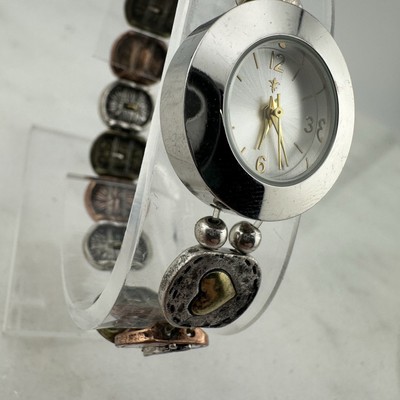 Silver Case Heart Cross Watch, Rare, New-Last ONE Women main image 3