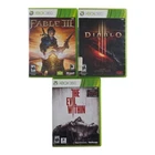 Fable III, Diablo & The Evil Within Xbox 360 Action Role - Playing Game Lot of 3