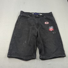 Vintage Levis Denim Shorts Mens 40 Black Silvertab Baggy Distressed