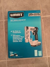 Hart 'HPNR75B' 20V Cordless 3/8" Crown Stapler Kit  Battery & Charger (16838)