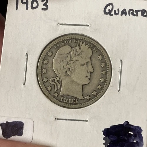 1903 USA. Barber Quarter. Philadelphia Mint. Silver.