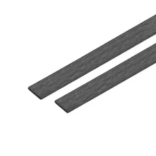 Carbon Fiber Strip 0.5mm Thickness x 3mm Width x 400mm Pultruded Bar 2 Pcs