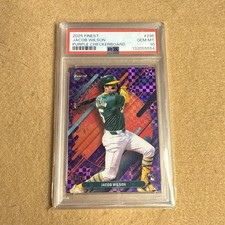 2025 Topps Finest Jacob Wilson (RC) #295  Checkerboard Refractor /75 PSA 10