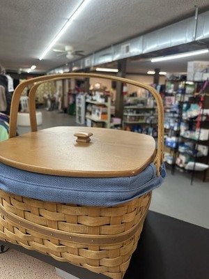 Longaberger Basket with Lid and Has Plastic Protector