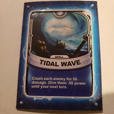 SKYLANDERS BATTLECAST CHARACTER CARDS, TIDAL WAVE #5 SPELL CARD, NEW, RARE | eBay SKYLANDERS BATTLECAST CHARACTER CARDS, TIDAL WAVE #5 SPELL CARD, NEW, RARE | eBay