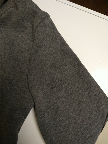 Adidas Dark Gray Hoodie Zippered ADIDAS sleeve and tail logo on rear - Picture 4 of 8
