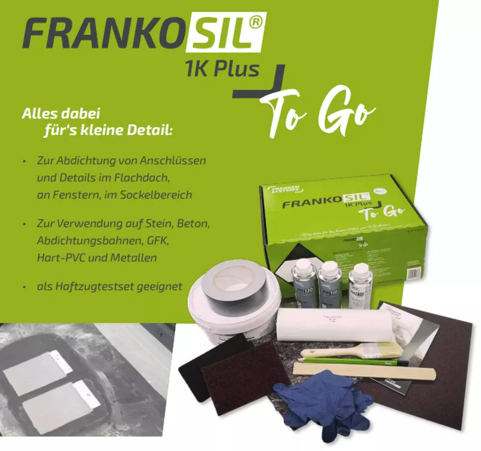 FRANKOSIL ® 1K PLUS - to go - Komplettset - lösemittelfrei Flüssigkunststoff